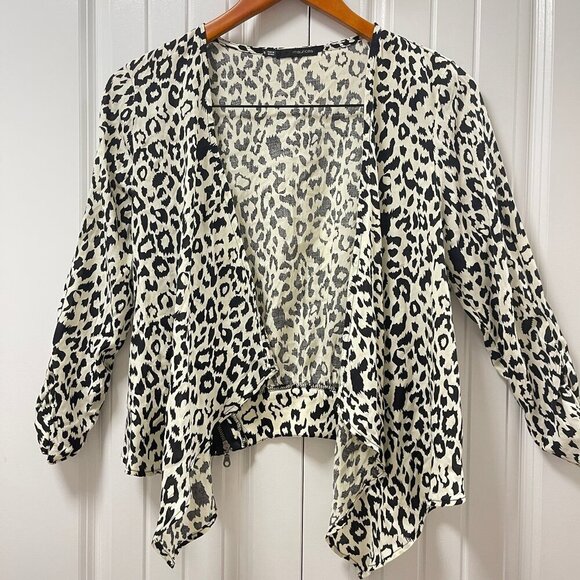 Maurices Leopard Print Lightweight Blazer Cardigan – S - Picture 2 of 8